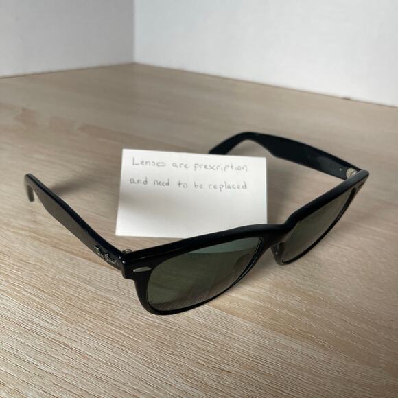 Vintage B&L Ray-Ban USA Wayfarer II Sunglasses FRAMES ONLY Black - Picture 1 of 8